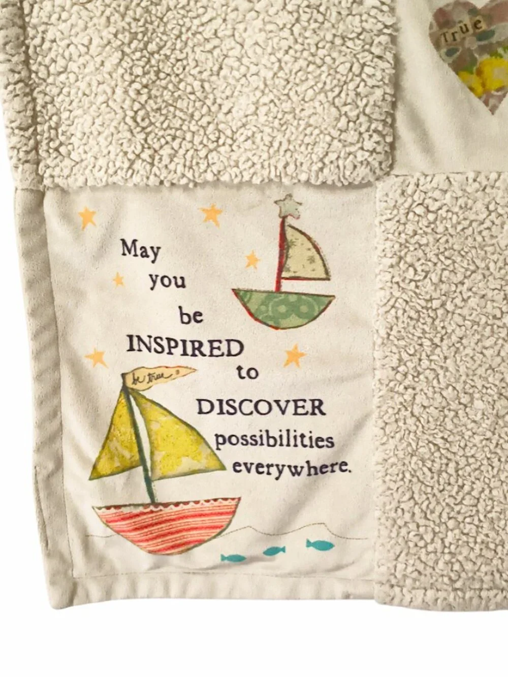 2020 Demdaco Inspirational Blessings Patchwork Security Blanket 30